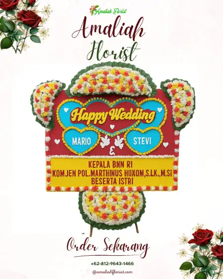 Papan Bunga Pernikahan Sukoraharjo